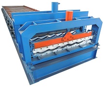 1100 drop arc glazed roof tile forming machine