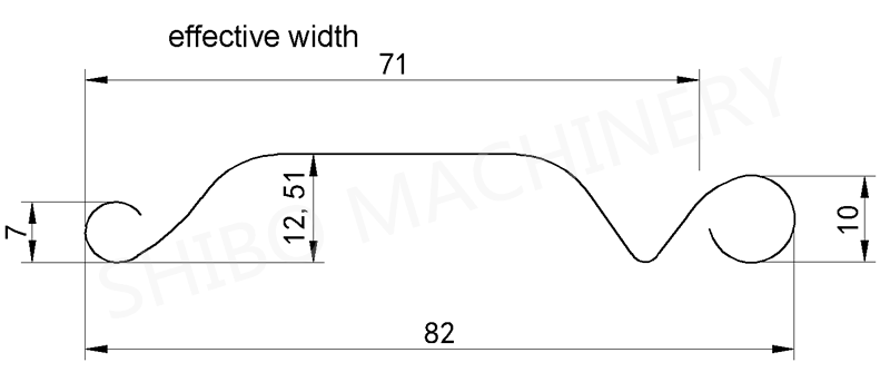 profile of shutter door forming machine