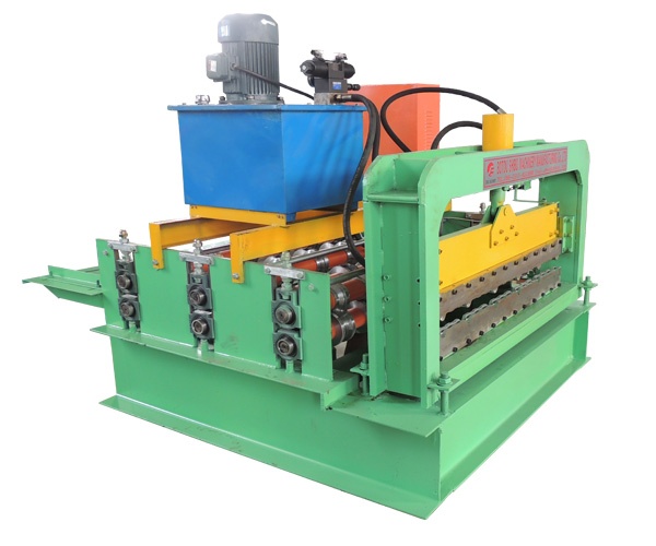 Trapezoid sheet crimping machine