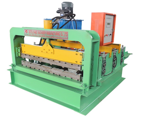 Trapezoid sheet crimping machine
