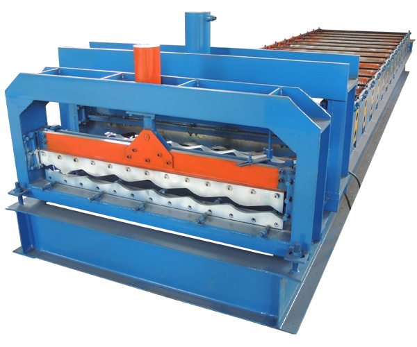 1100 drop arc glazed roof tile forming machine